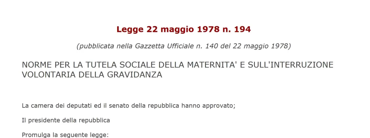 LEGGE 194/78